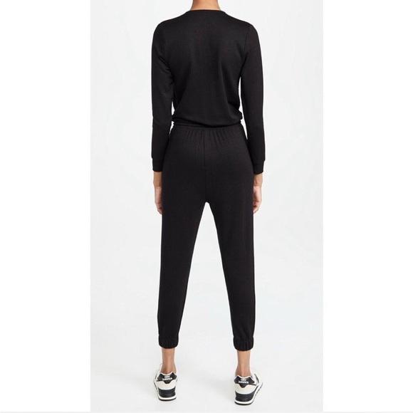 Beyond Yoga Cozy Fleece Jogger Black Jumpsuit with Criss Cross Opening L… - Picture 4 of 8